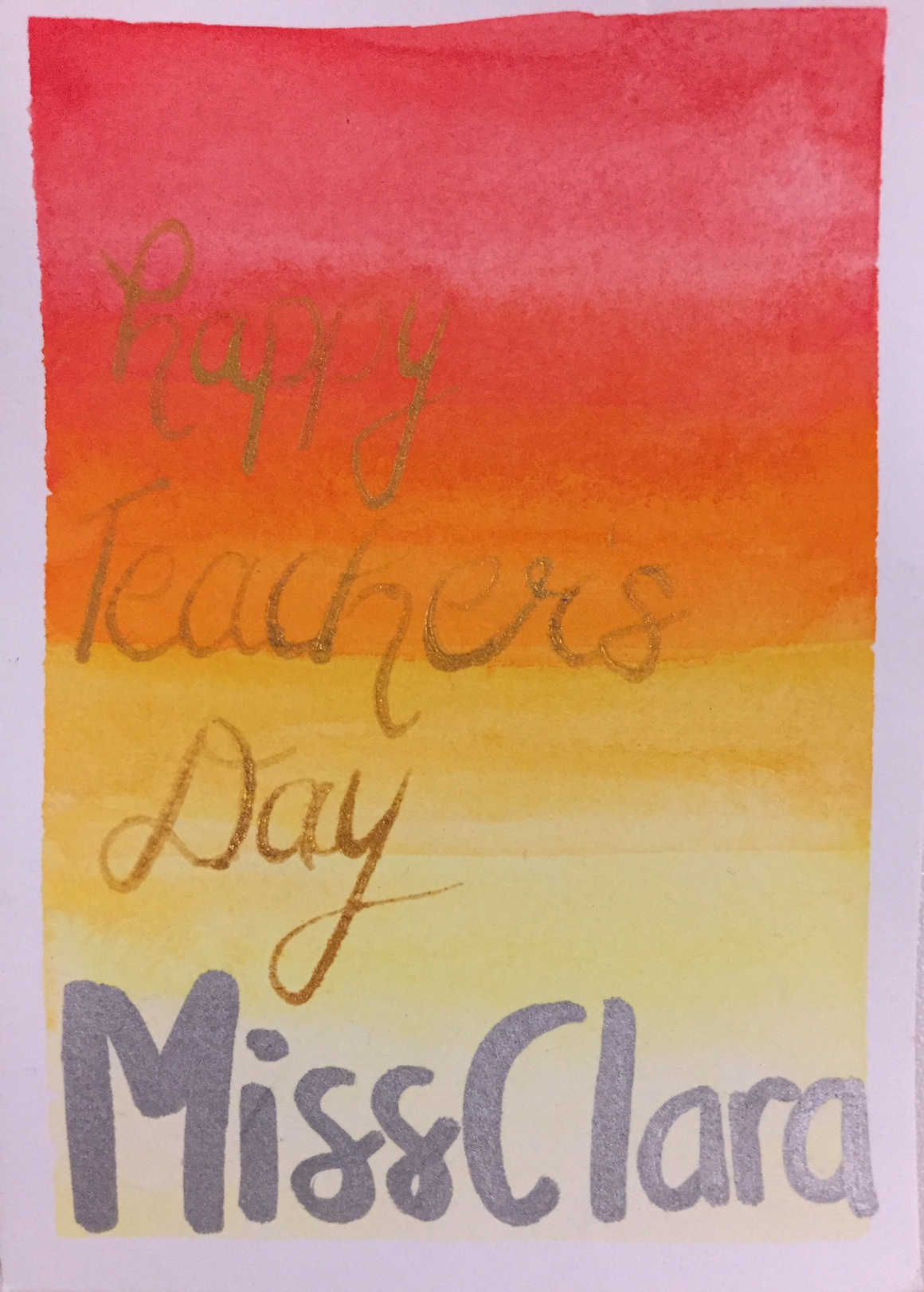 Picture of Teachers' Day Card for Piano Teacher Clara